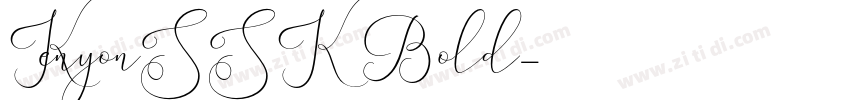 KenyonSSK Bold字体转换